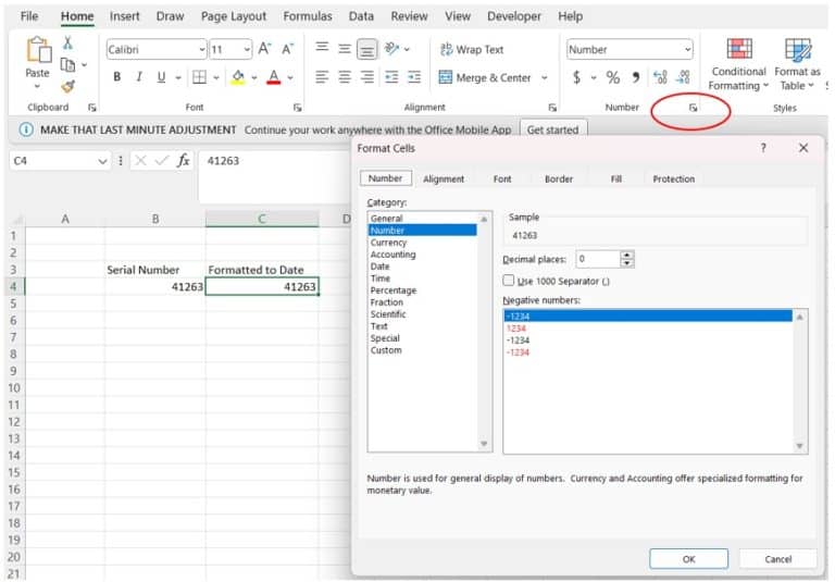 How to Convert Serial Numbers to Dates in Excel
