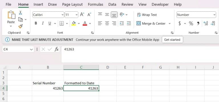How to Convert Serial Numbers to Dates in Excel